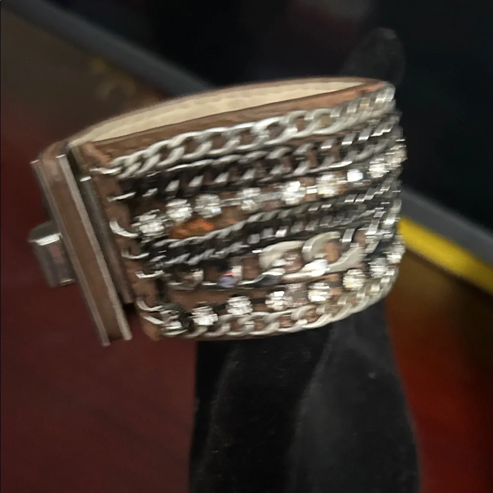 Chic Silver and Black Chain Bracelet - Picture 6 of 6